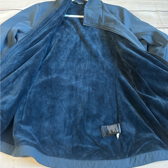 The North Face Jacket wind wall warm Navy Fleece zip woman XL - Picture 5 of 9